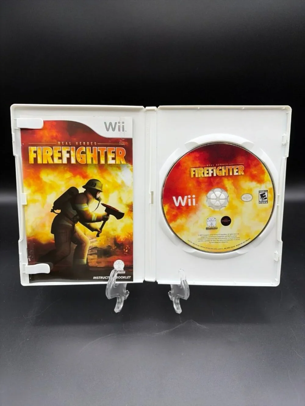 Real Heroes Firefighter Nintendo Wii 2009 w/ Manual Complete CIB Tested Working